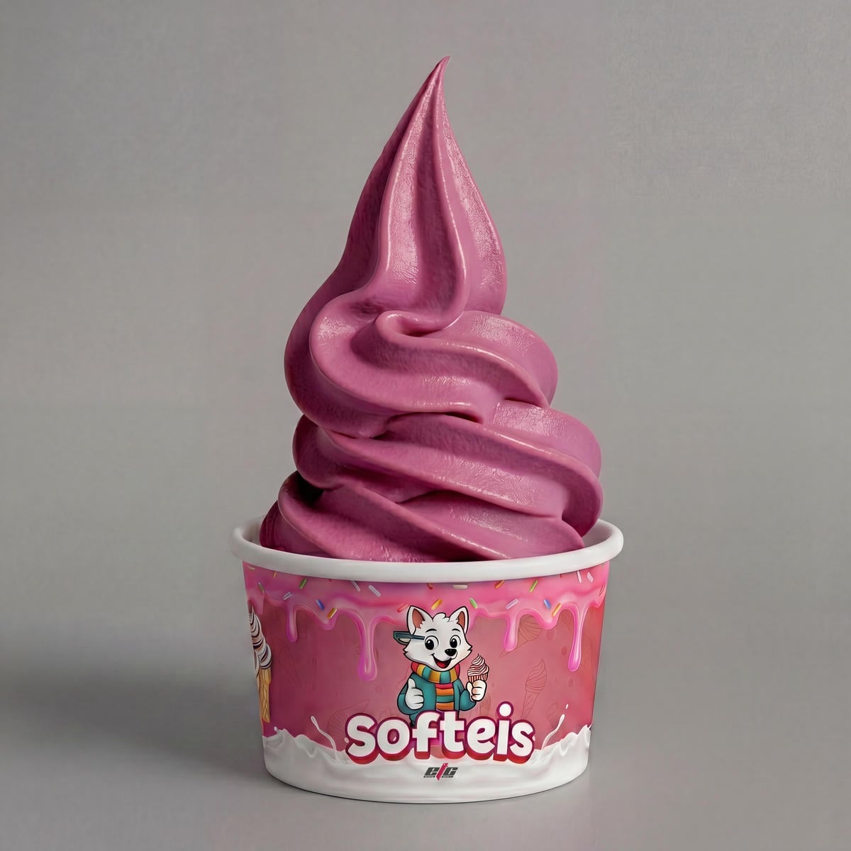 Açaí Softeis im Becher: eine Sorte