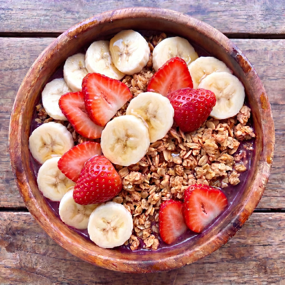 Klassische Açaí Bowl aus der Softeismaschine